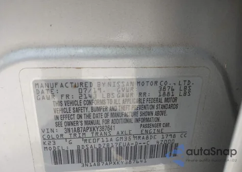 2019 Nissan Sentra Sv from USA, damaged, VIN 3N1AB7APXKY387641